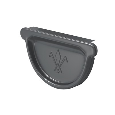 Водосток Aquasistem, система 125x90 - Заглушка универсальная с резиновым уплотнителем RR 23 Маренго