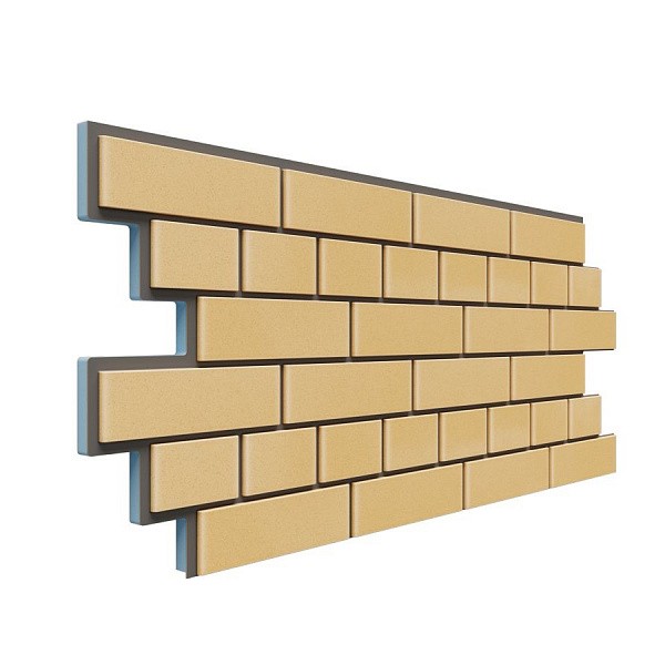 Фасадная термопанель Доломит кирпич 20мм Жёлтый купить в Александрове