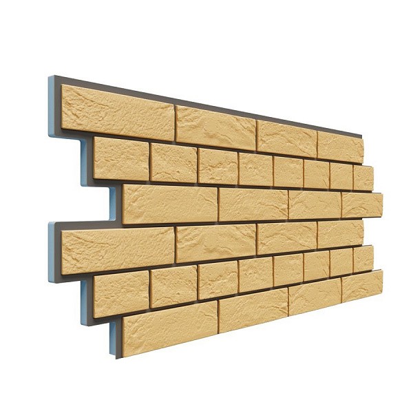 Фасадная термопанель Доломит Венецианский кирпич 20 мм Жёлтый купить в Александрове