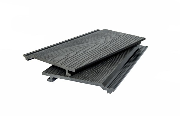 Фасадная доска POLIVAN GROUP 3D фактура дерева DENPASAR чёрный купить в Александрове