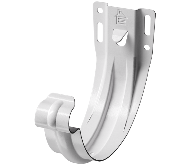 Карнизный кронштейн (штампованный) D125Döcke STAL PREMIUM Пломбир, (RAL 9010) купить в Александрове