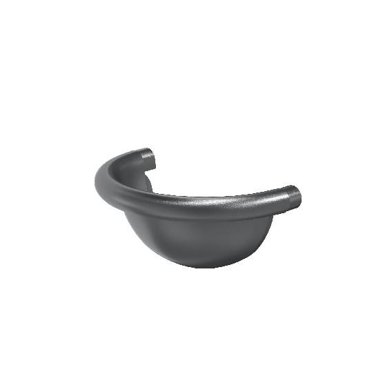 Водосток Aquasistem, Система 150/100 - Заглушка желоба универсальная полукруглая RR 23 Маренго matt купить в Александрове