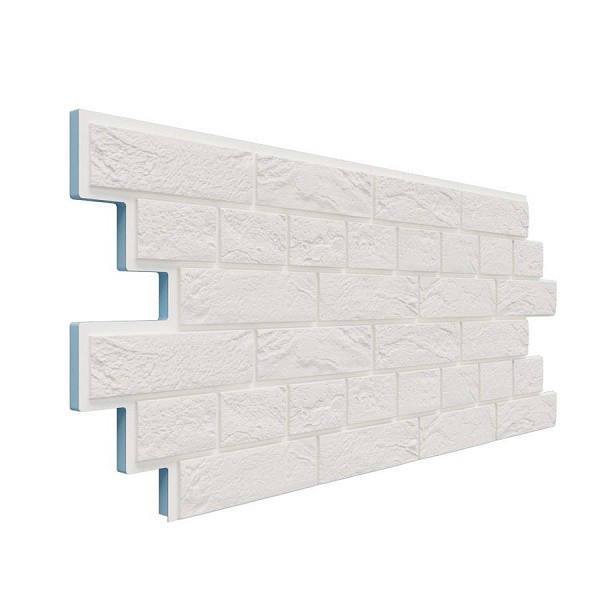 Фасадная термопанель Доломит Венецианский кирпич 20 мм Белоснежный купить в Александрове